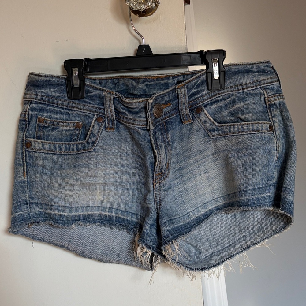 Express Light Blue Jean Shorts low rise
